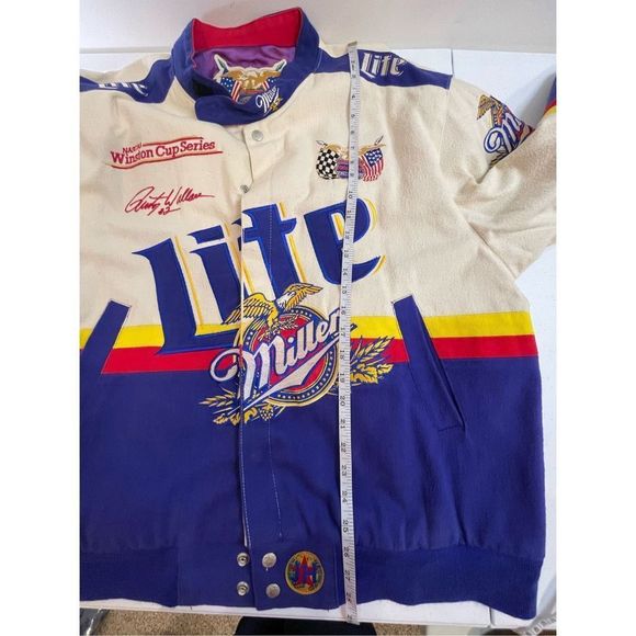 Miller Lite Vintage Rusty Wallace coat by Jeff Hamilton XL - Picture 4 of 10